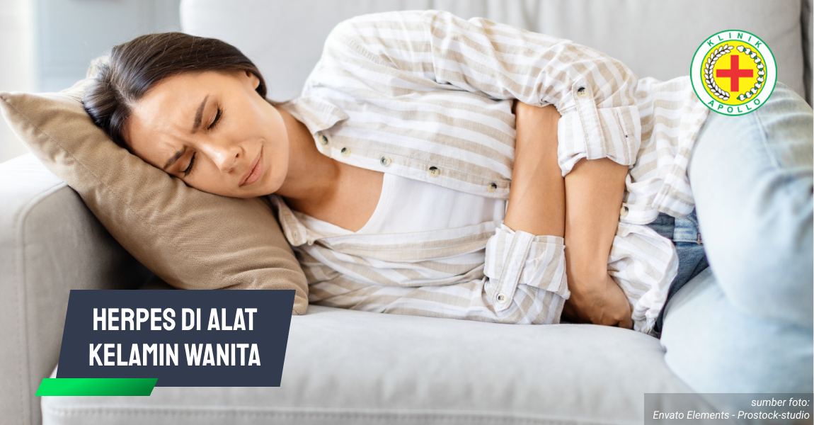 Ilustrasi Herpes di Alat Kelamin Wanita.